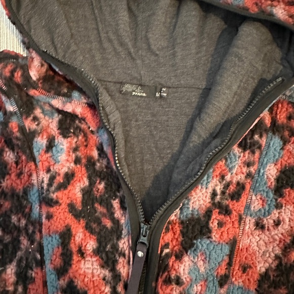 Prana Lined Cozy Sherpa Half Zip Pullover Hoodie Sweater Medium - Picture 5 of 5